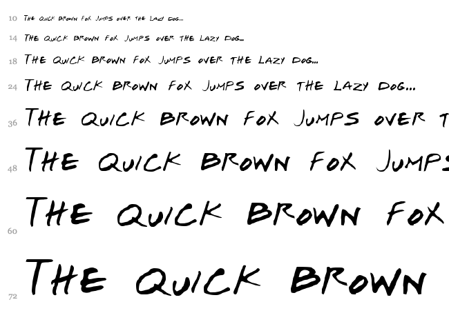 Josef Xuereb's Friends font waterfall